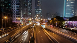 上海中环地道夜景延时视频视频素材