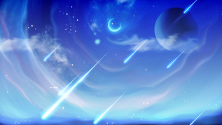 手绘舞美星空流星中秋背景[殒石]视频模板下载