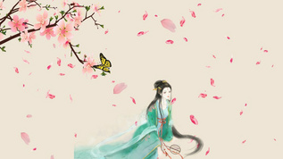 古风水墨美女中国风背景视频素材