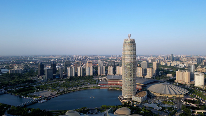 4k郑州cbd大玉米航拍mov格式视频下载_正版视频编号3603995-摄图网