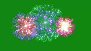 烟花绽放绿幕抠像特效素材4k[选题]视频模板下载