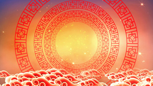 中国风祥云背景[云头]视频素材