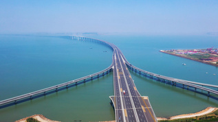 胶州湾跨海大桥4K航拍视频素材