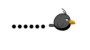 乌鸦飞过尴尬动态视频素材傻鸟