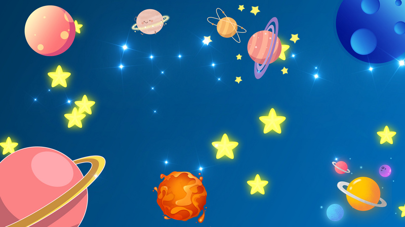 卡通太空宇宙星球背景卡通化