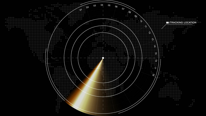 全息科技雷达扫描定位透明视频素材