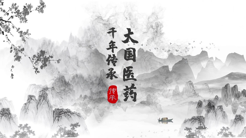 水墨幻灯片中医文化传承ae模板mp4格式视频下载_正版视频编号21771-摄