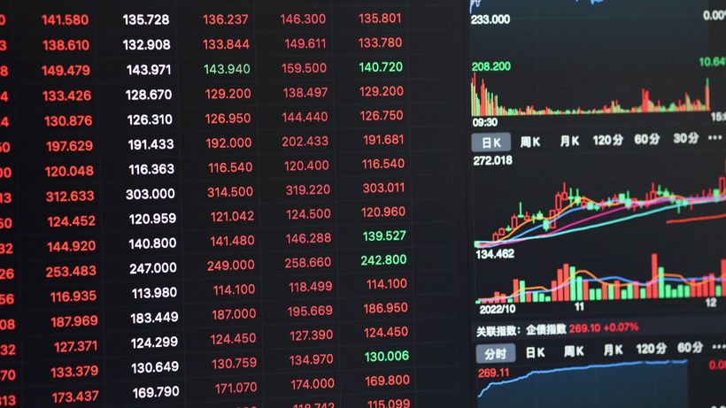 4k大屏前查看股票走势行情金融实拍mp4格式视频下载_正版视频编号4039723-摄图网