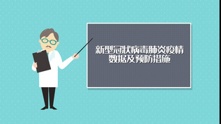 新型冠状病毒肺炎疫情数据及预防措施视频素材