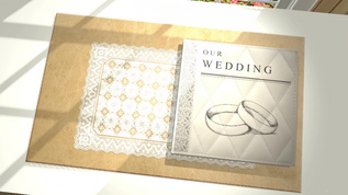一张三维动画结婚相册打开空白页面视频素材