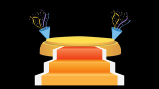 卡通动态颁奖台视频模板下载