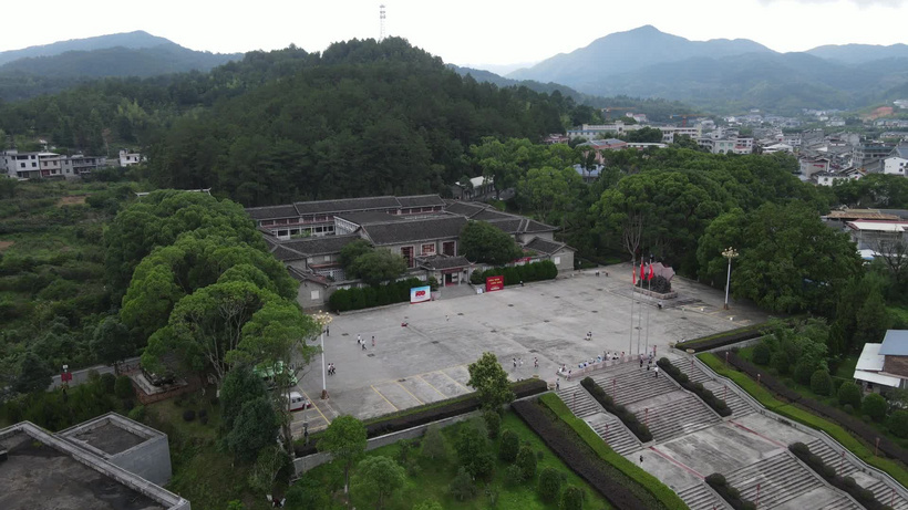 航拍福建古田会议旧址5a红色旅游景区纪念馆瓦窑堡会议mp4