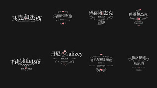 40款婚礼爱情标题文字排版设计AE目标文字模板AECC2017视频素材