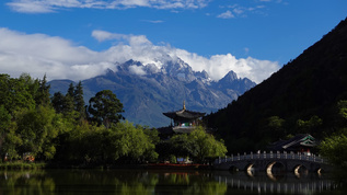 云南丽江古城玉龙雪山旅游景区视频素材