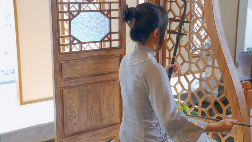 4k演奏二胡奏乐背影拉奏