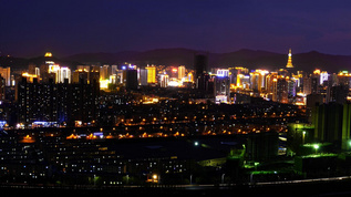 西宁城市夜景延时摄影视频素材