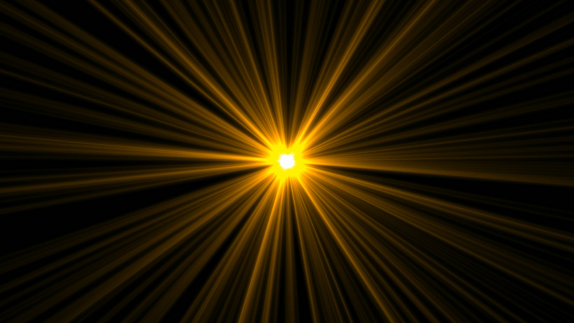透明通道金色光芒四射视频素材耀眼夺目