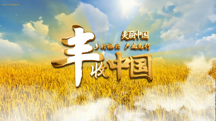 农业丰收ae模板风调雨顺aep