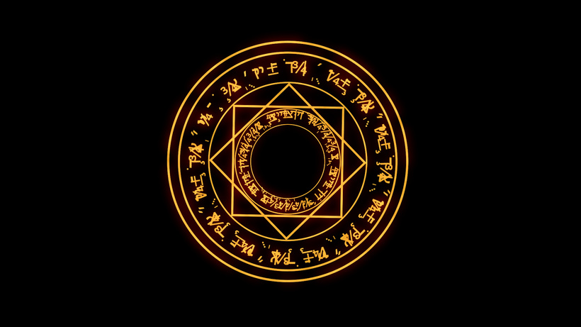 魔法阵发光旋转效果图阵