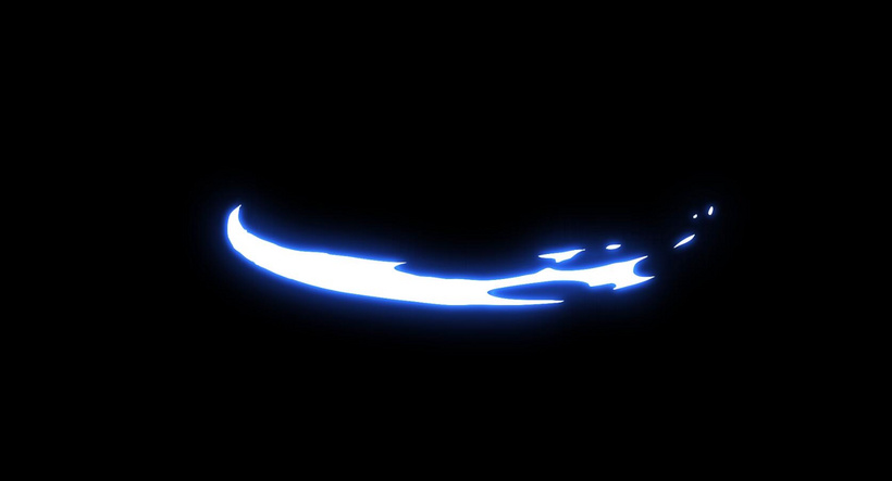 光效弧形剑光刀光能量闪光mg素材圆弧形