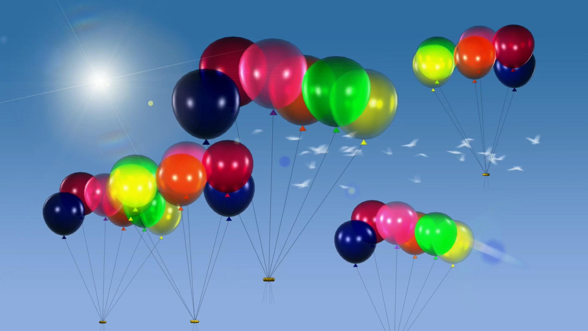 结婚气球飞上天实拍视频