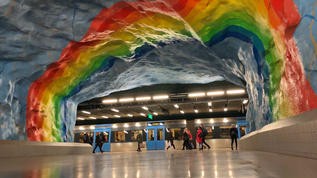 具有艺术感的城市地铁站视频素材