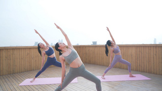 4K女性瑜伽动作视频素材