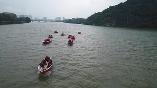 消防水上救援消防水上演练视频素材