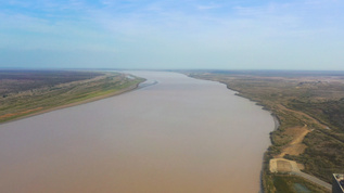 4K航拍黄河湿地视频素材
