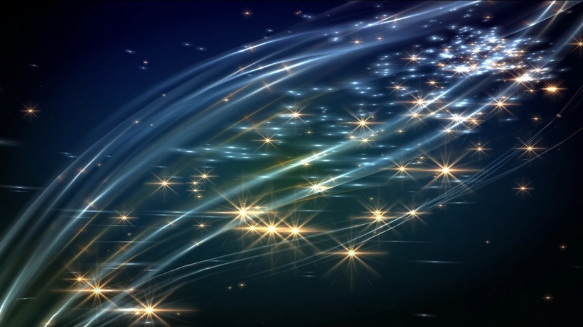 金色闪耀光芒粒子柔光线条背景视频耀眼夺目