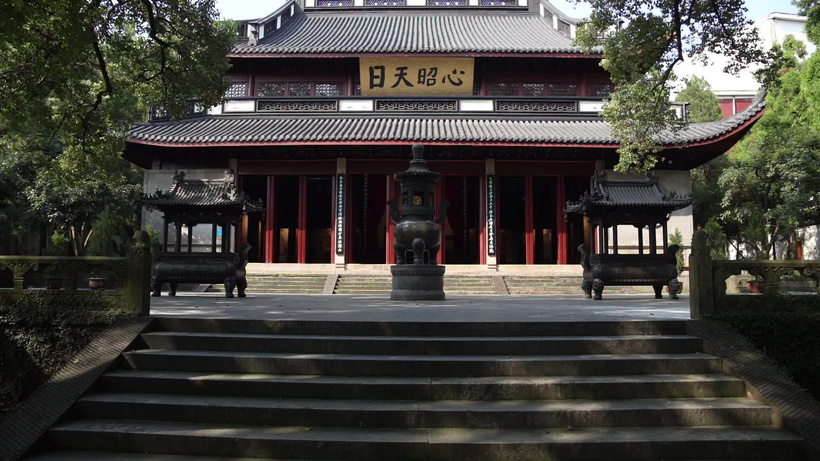 杭州西湖风景区岳飞庙景点4k视频mp4