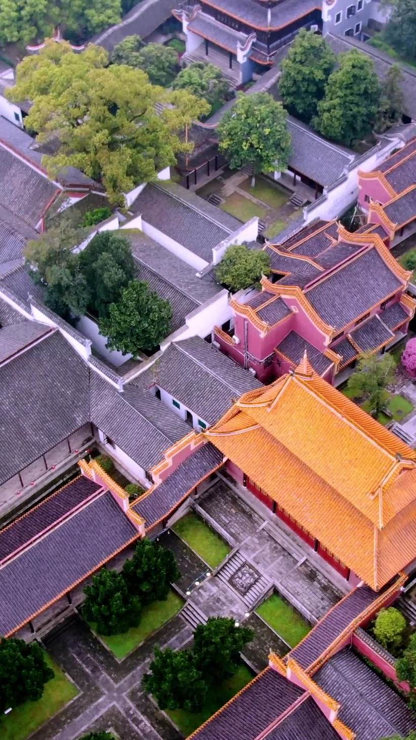 航拍岳麓书院于斯为盛