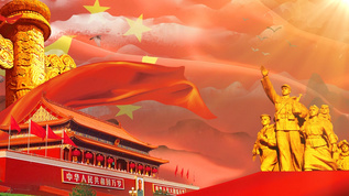 红旗飘飘歌伴舞背景[歌声嘹亮]视频模板下载