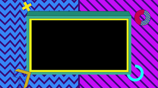 综艺娱乐电视框孟菲斯视频框潮流采访框[流行风]视频模板下载