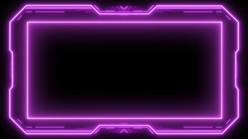 赛博朋克科幻边框特效博派aep