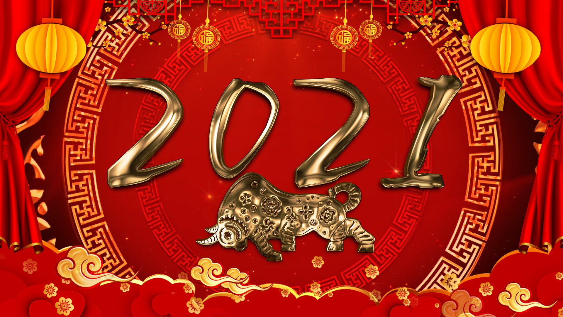 牛年片头视频素材下载-牛年片头小视频模板大全-摄图网