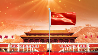 升旗升国旗背景视频[升旗台]视频模板下载