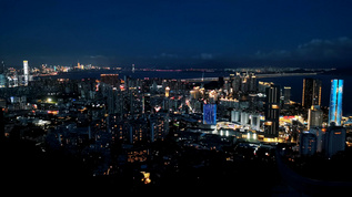 4K沿海城市夜景风光延时视频素材