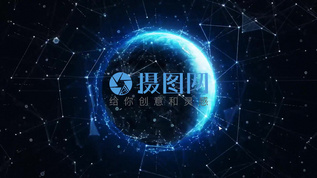 商业科技连线网络宣传logo片头AE模板视频素材