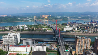 4K航拍中国长江大桥视频素材
