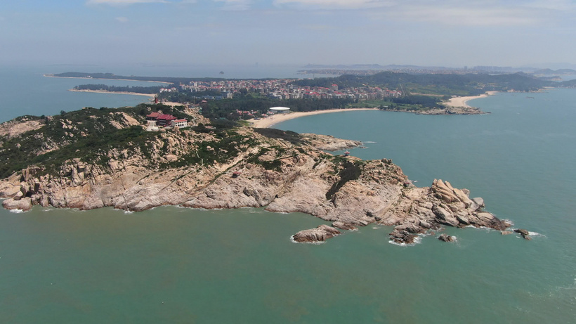 福建湄洲岛5a景区航拍南日岛