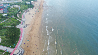 青岛海水浴场视频素材