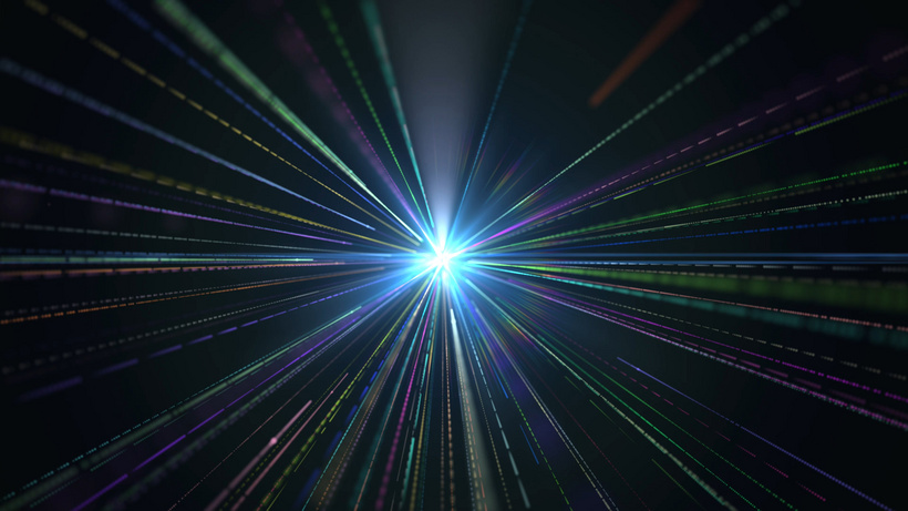 4k彩色光线汇聚背景色彩鲜明mp4