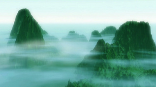 绿色朦胧中国风美景背景视频视频素材