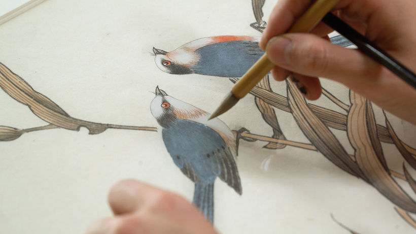 熟宣毛笔画工笔画