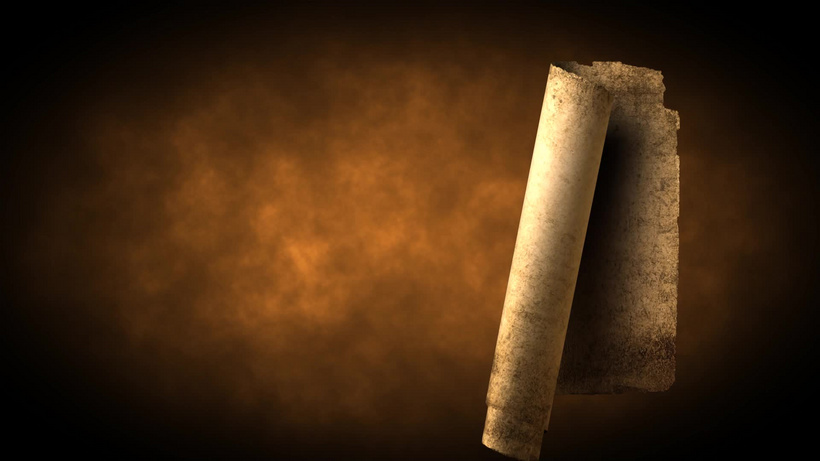 摊开的古老卷轴[符纸]mp4格式视频下载_正版视频编号158944-摄图网