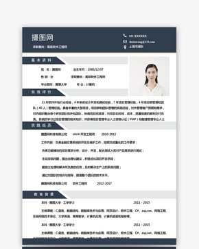 高级软件工程师求职简历word文档