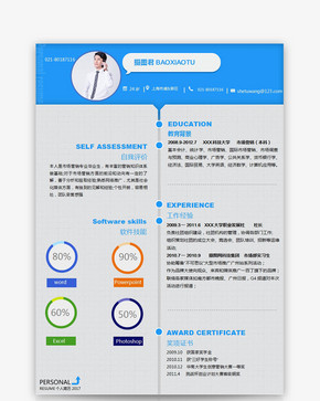 美术老师个人求职简历word模板图片