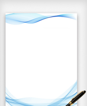 企业蓝色线条word文档信纸背景word文档