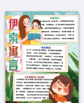 伊索寓言竖版小报word文档